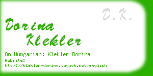 dorina klekler business card
